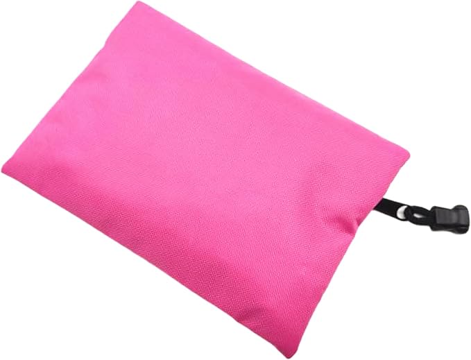 Red Emergency First Aid Bag - Small Empty Travel Rescue Pouch for First Responder Storage - Medicine Pocket for Car, Home, Office, Kitchen, Nurse, Sport, Outdoors (Pink 16x11cm)