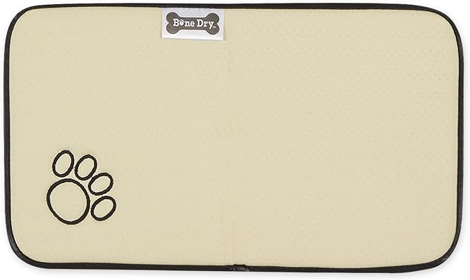 Bone Dry Machine Washable, Ultra Absorbent Pet Mat, 10x18, Brown Stripe