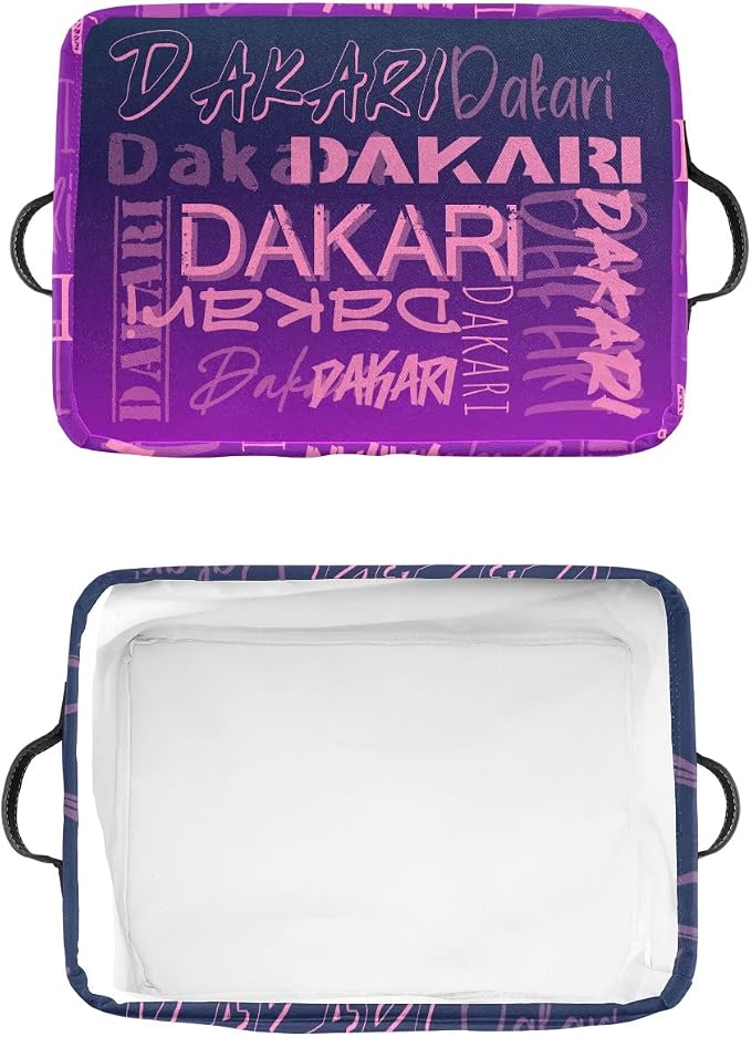 Personalized Storage Bins with Name Custom Kids Storage Basket Cubes Organizer with Handles for Organizing Boys and Girls Toys Shelf Closet Nursery Baskets Boxes, 1 Pack