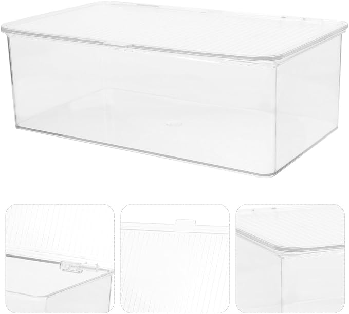 Portable CD Box with Lid, PET Dustproof Storage Case | Lightweight Space Saving Organizer for Discs, Portable Album Storage, Large Capacity Design