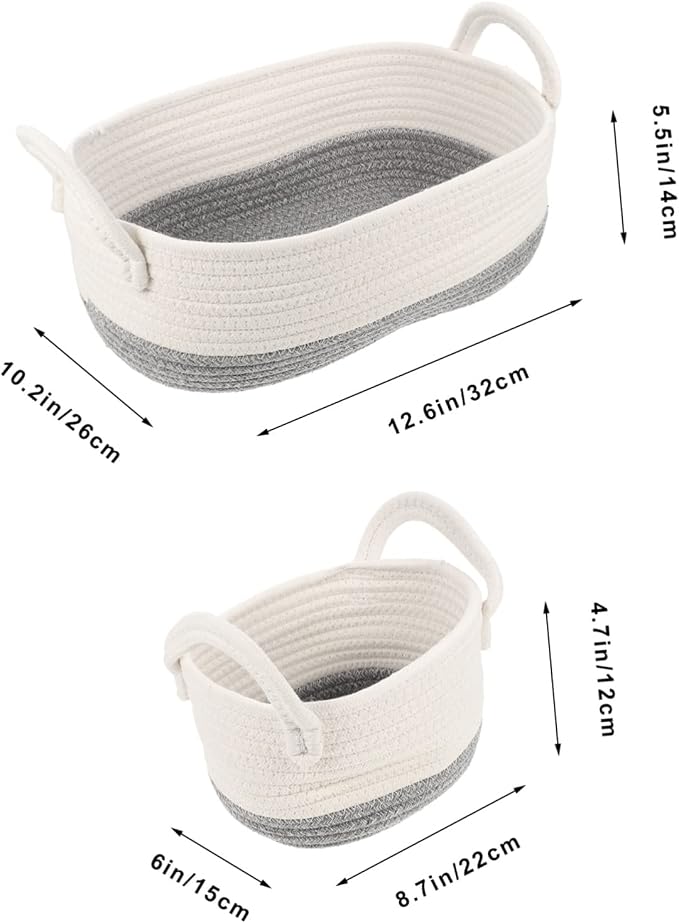 Cotton Rope Storage Basket Dog Toy Organizer Multi-purpose Basket for Home Dorm Shop