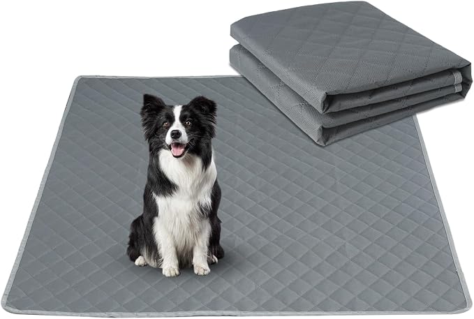 Washable Pee Pads for Dogs 34"x36" Reusable Puppy Pad Pet Training Pads, Waterproof Mat Non-Slip, Dog Pee Pad Whelping Pads Dog Mat-Playpen,Crate,Sofo,Car,Potty,Bed