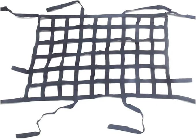 Car Nets Car Rear Seat Trunk Isolation Cargo Net Dog Barrier Protection Divider Safety Driving Mesh For Jeep For Wrangler JK JL JT 2007-2023 Cargo Net (Black)