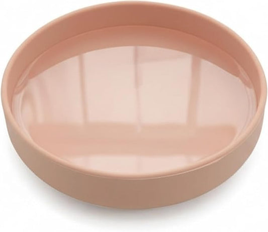 Should We Go? Dog Water Bowl - The Perfect Dish No-Spill, Less Mess Non-Tippable Water & Food Bowl, Pure Silicone with Suction Cup, Fits 2 Cups 6” Across x 1.25” Tall, Ideal for All Pets, Small-Blush