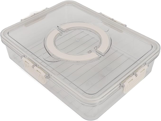 Fruit Storage Container, Highly Sealed PET Refrigerator Organizer Box Portable Vegetables Fruit Containers for Kitchens, Restaurant, Picnic (Outer Box)