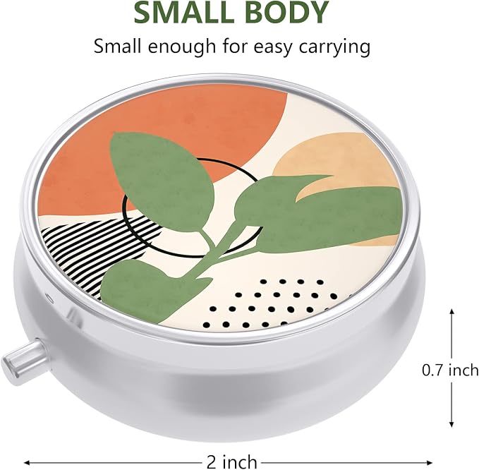 Pill Box, Small Pill Case for Purse & Pocket, Travel Medicine Organizer | Cute Travel Medicine Organizer, Portable Medicine Container Holder to Hold Vitamins, Medication, Fish Oil & Supplement