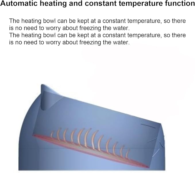 Heated Pet Bowl 1.5L Slanted Water Dispenser 15 Degree Angle On Off Switch for Dogs Cats Prevents Freezing Below 32掳F Winter Outdoor Use Comfortable Drinking Posture