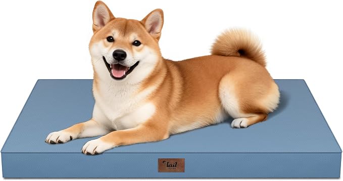 Outdoor Waterproof Orthopedic Dog Bed for Medium Size Dogs | Egg Crate Foam for Joint Support, Fits 36x23 Crates, TPU Waterproof Layer, Machine Washable 1680D Oxford Cover, Up to 50 lbs