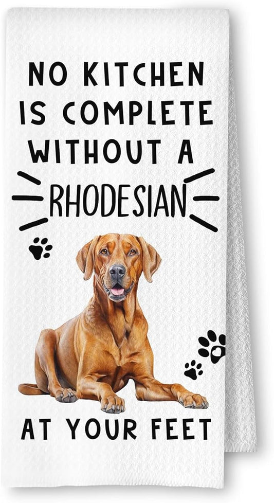 Rhodesian Ridgeback Dog Kitchen Towels, Rhodesian Ridgeback Gifts for Women Dish Tea Towels for Kitchen Decor, Dog Lover Gifts Decorative Hand Towel, 16x24 Inches
