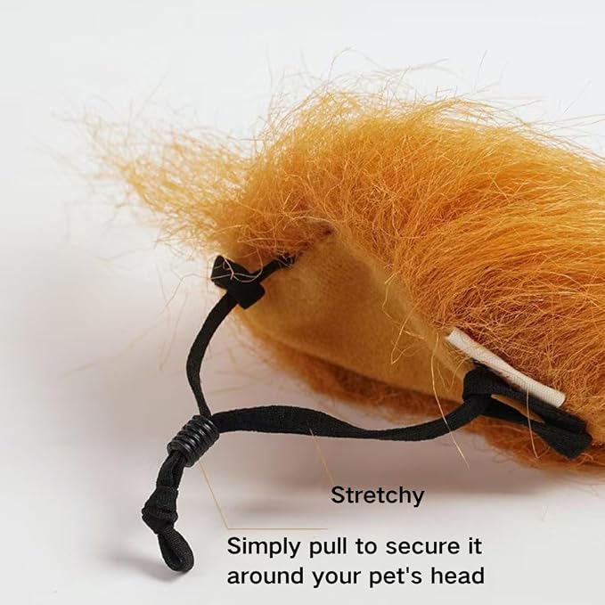 Funny Yellow Pet Wig Headband, Adjustable Elastic Long Pile Costume Accessory, Party Photo Prop for Cat Dog Rabbit (S)