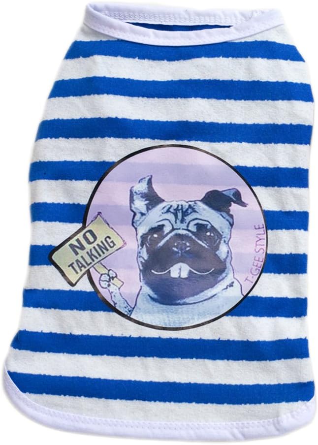 S-Lifeeling Sweet Shirts Spring Summer Teddy Dog Clothes Pet Costumes Handsome-Dog Pattern