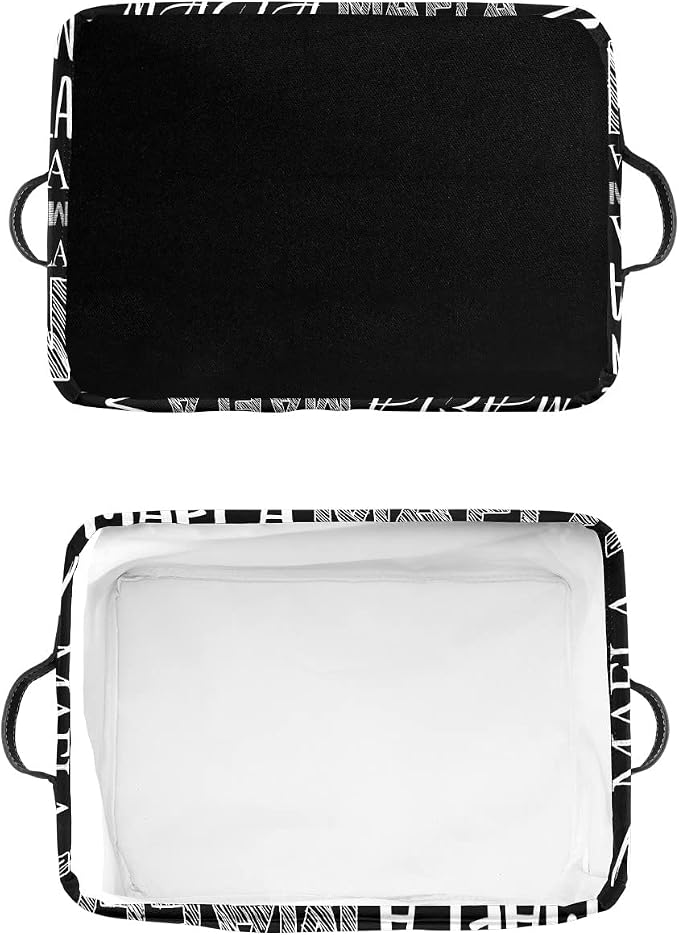Foldable Personalized Storage Box for Boys Girls with Name Waterproof Kids Custom Storage Bin Baskets Cube Boxes Organizer with Handles for Organizing Shelf Closet, 1 Pack