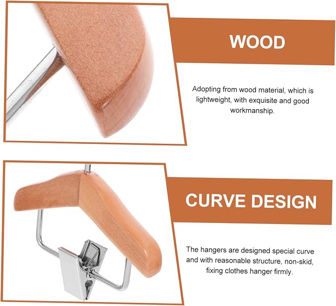 Pet Clothes Hanger Wooden Dog Clothing Rack Clip Lightweight and Portable Apparel Display for Dogs and Cats for Indoor and Outdoor Use