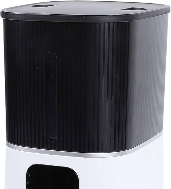 Jiawu Automatic Cat Feeder, 6L WiFi Smart Remote Control Timed Pet Food Dispenser with Transparent Storage Bin for Home