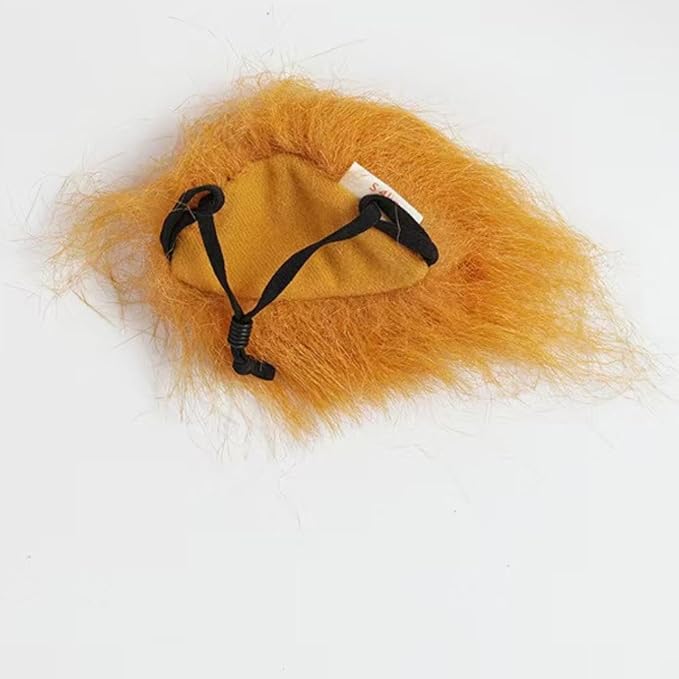 Funny Yellow Pet Wig Headband, Adjustable Elastic Long Pile Costume Accessory, Party Photo Prop for Cat Dog Rabbit (S)