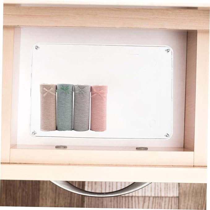 2pcs Organizer Box Pet Material Storage Bin for Desk Kitchen Bedroom Drawer Sundries Boxes