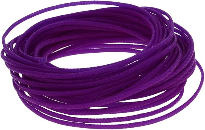 Heyiarbeit 10m/32.8ft PET Expandable Braid Cable Sleeving Flexible Wire Mesh Sleeve Purple 3mm