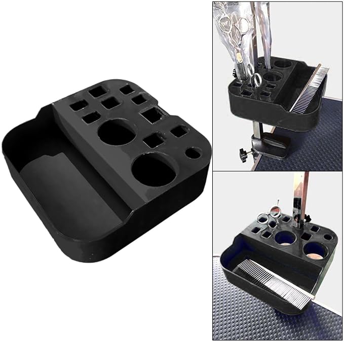 Pet Grooming Tool Holder for Dogs, Organizer with Arm Accessory for Combs and Brushes, 19mm Pore Diameter