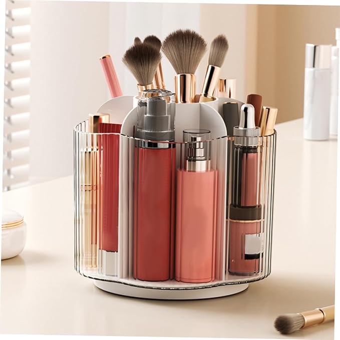 ABOOFAN Rotating Pencil Holder Stylish Pen Organizer for Office School Container for Makeup Brushes Desk Supplies Versatile Storage Finish