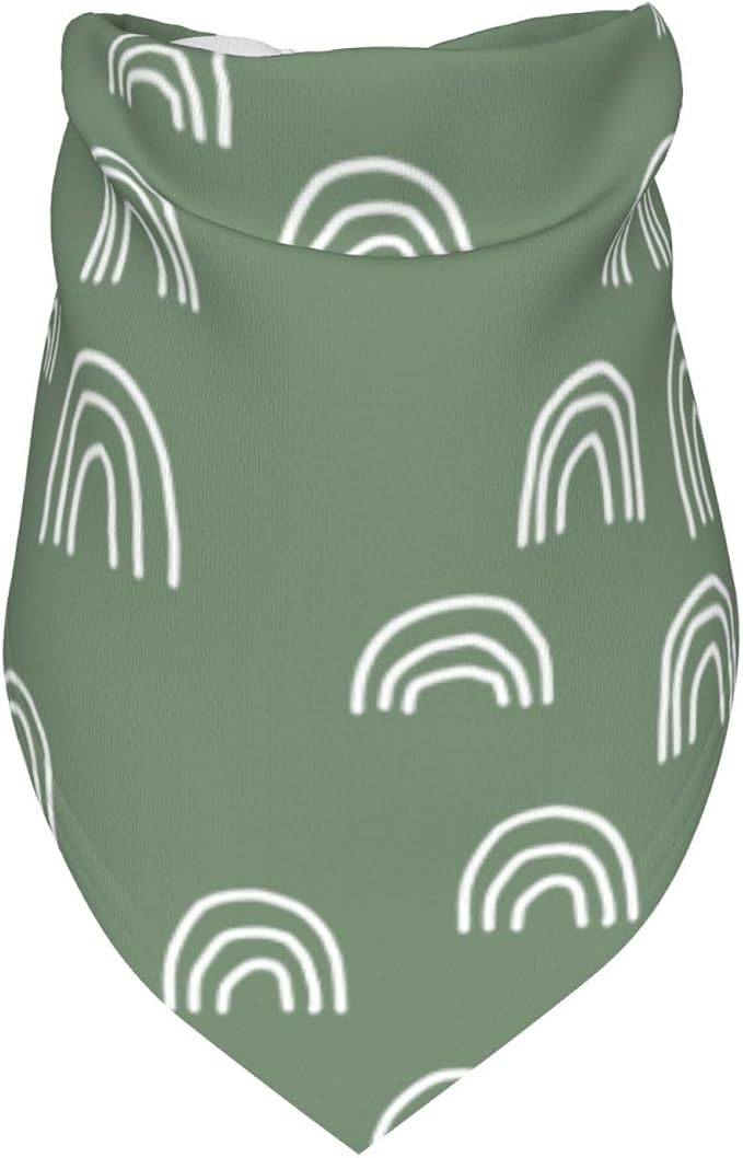 Sage Green Dog Bandana,Adjustable Triangle Bibs Dogs Scarf,Puppy Neckerchief Dog Cat Bib for Spring Summer (Light Green)