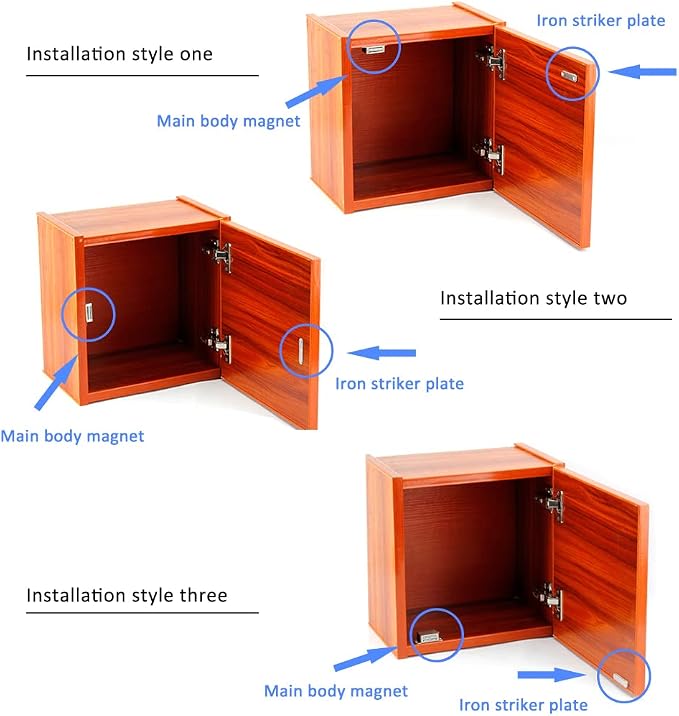 Strong Cabinet Magnets for Closure 40 lbs 2 Pack - Hold Warped Doors Tight | Magnetic Door Catches/Latches Stainless Steel for Cupboard Closet Drawer Window - No Measure or Mark Install in 5 Mins
