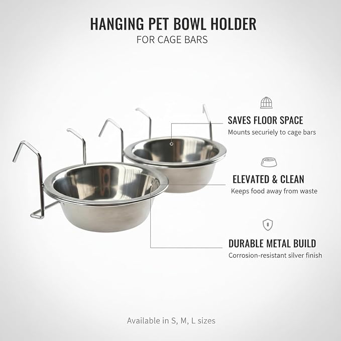Hanging Bowl Holder for Wire Grids, Metal Dish Stand to Save Floor Space in Storage Units and Organizers (1 Pack)