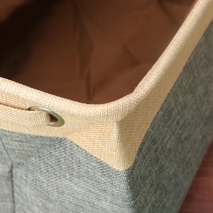 Foldable Beige Cloth Storage Basket with Large Capacity and Portable Design for Laundry and Pet Organizer, Easy to Carry Home Storage Container for Living Room