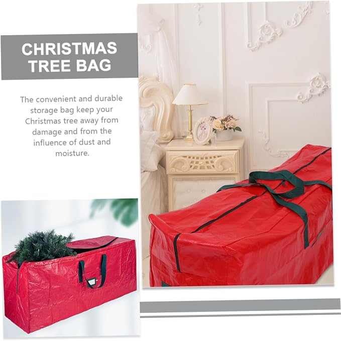 VICASKY Christmas Tree Storage Bag with Zipper and Carry Handles Large Non-woven and Pet Material Dust-resistant Holiday Tree Organizer for Decorations