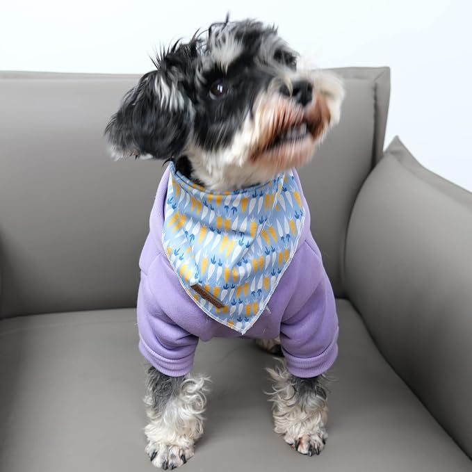 Easter Dog Bandana, Easter Triangle Bid Scarf for Small Medium Dog, Cotton Pet Kerchief for Girl Boy Dogs or Cats, Cute Carrot Dog Bandana, Comfortable Easter Dog Bandana