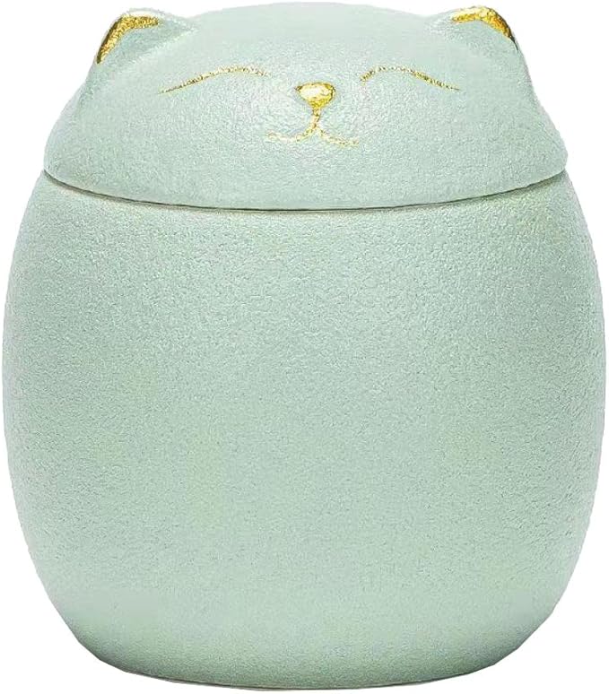 Ceramic Jar Cat Candy Dish Sugar Bowl Storage Jar Canister with Seal Lid