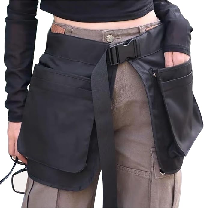 Multi-pocket Waist Belt Tool Apron Bag for Men/Women, Adjustable Belt Apron for Pet Trainer, Garden Tools Organizer, Waiter, Hair Stylist