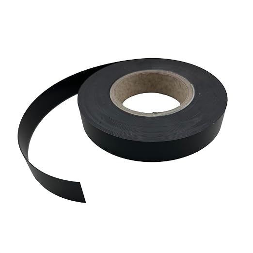 Master Magnetics ZGN03040BL/WKS50 Flexible Magnet Strip with Black Vinyl Coating, 1/32" Thick, 1" Height, 50 Feet, 1 Roll
