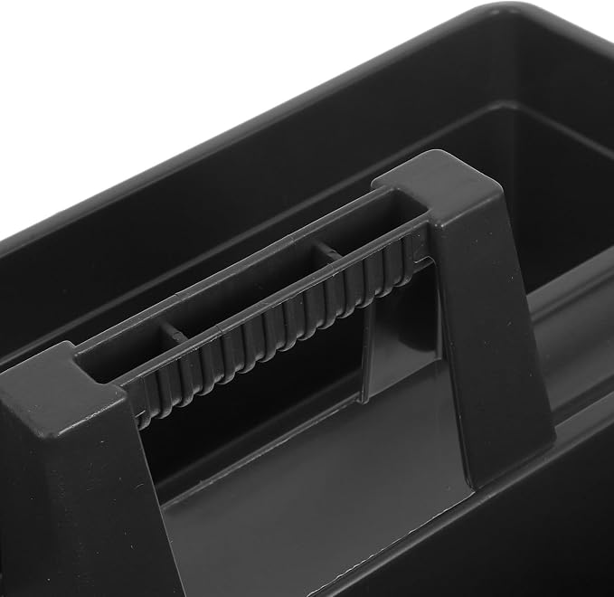 DOITOOL Plastic Tool Box Organizer with Handle, 3 Compartments Cleaning Supply Caddy for Household and Environments, Space Efficient and Versatile Storage Basket