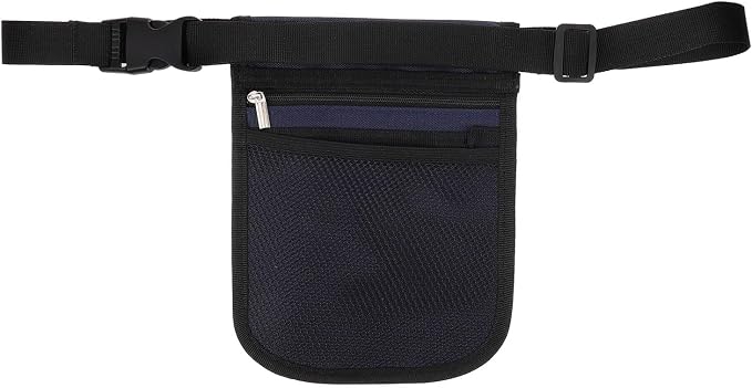 Mikikit Multi-Functional Nurse Fanny Pack Cross-Body Pocket Oxford Cloth Portable Organizer Waist Bag Large Capacity for Healthcare and Pet Grooming Use