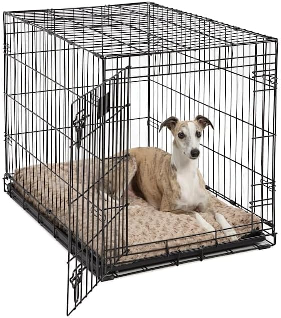 MidWest Homes for Pets Intermediate QuietTime Deluxe Mocha Ombré Swirl Plush Pet Bed, Machine Washable, Non-Skid Bottom, Soft Crate Mat for 36-inch Crates