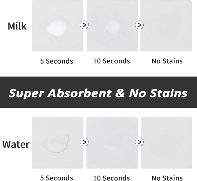 HotLive Dog Food Mat - Absorbent Cat Mat for Food and Water, No Stains Pet Feeding Bowl Mat, Easy to Clean Pet Placemats, Quick Dry Dog Water Dispenser Mat for Messy Drinkers | Light Grey 12"x 19"