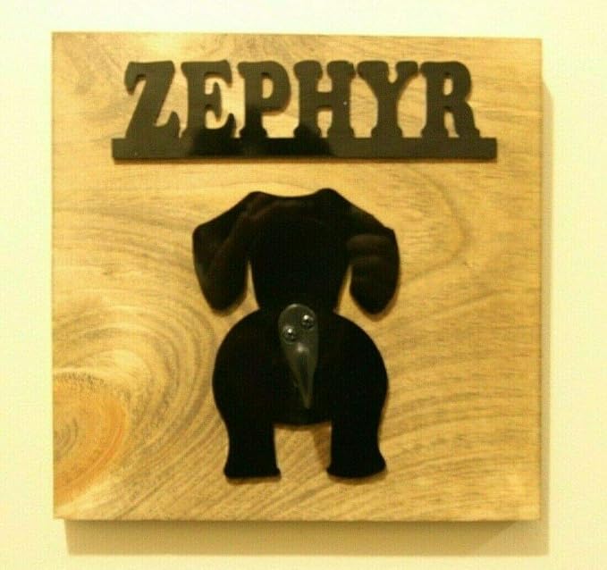 Personalized Wooden Dog Leash Hangers Custom Leash Holder Puppy Pet Hook Name Dog Design Sign Wall Organizer Decor, Hook and Hardware Is Installed Ready To Use, No More Where's the Leash? A Must Have