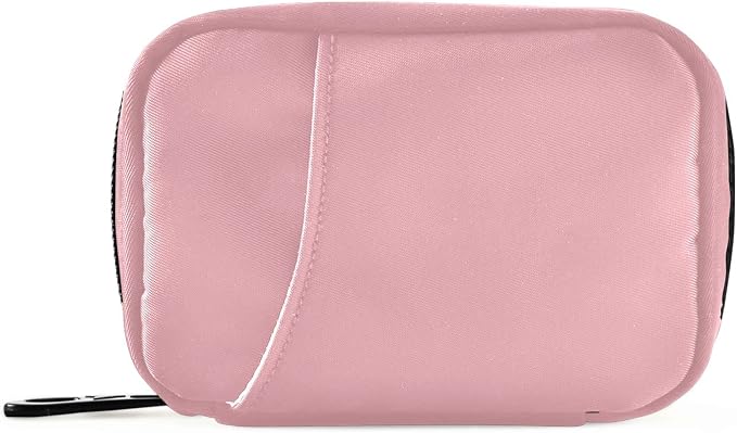 Ollabaky Basic Pink Weekly Pill Organizer, Cases Bag Portable Container 7 Days Box Organizer Vitamin Supplement Holder with Zipper for Travel Family Business Camping 4.6 x 3.14 x 1.88in