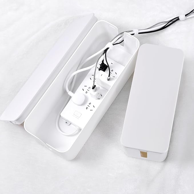 Tuwechen Cable Management Box, 2 Pack Cable Organizer for Surge Protector