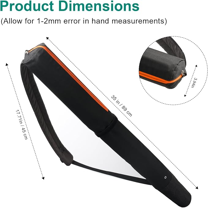 Dog Playpen Stakes Storage Bag, 32 IN, Black, Casual, Shoulder Strap, Zipper Closure, Waterproof, Foldable, Holds Several Stakes, Also Fits Tent Pegs, Ropes, or Small Tools