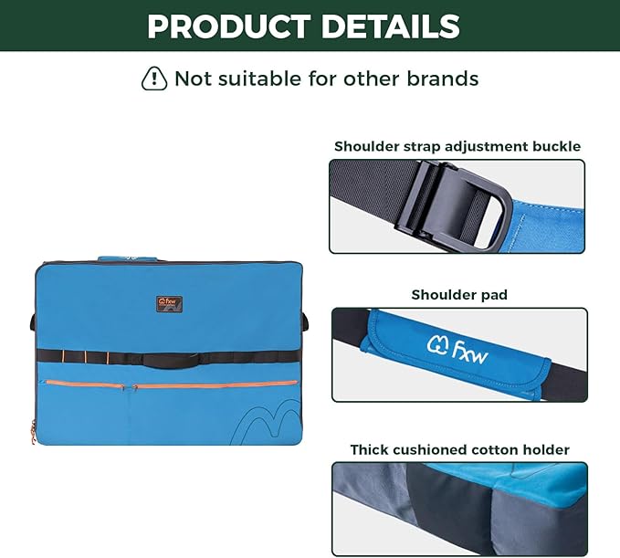 FXW Dog Playpen Storage Bag, Designed for RV Trips, Blue, 1 Pack | Fits FXW Pens Only(50" H 8 Panels & 9 Stakes), Comfortable Carry, Neat Storage, Wear-Resistant, Patented