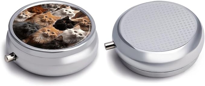 Pill Box Portable Pet Home Pill Case Cute Pill Organizer for Vitamins Supplements