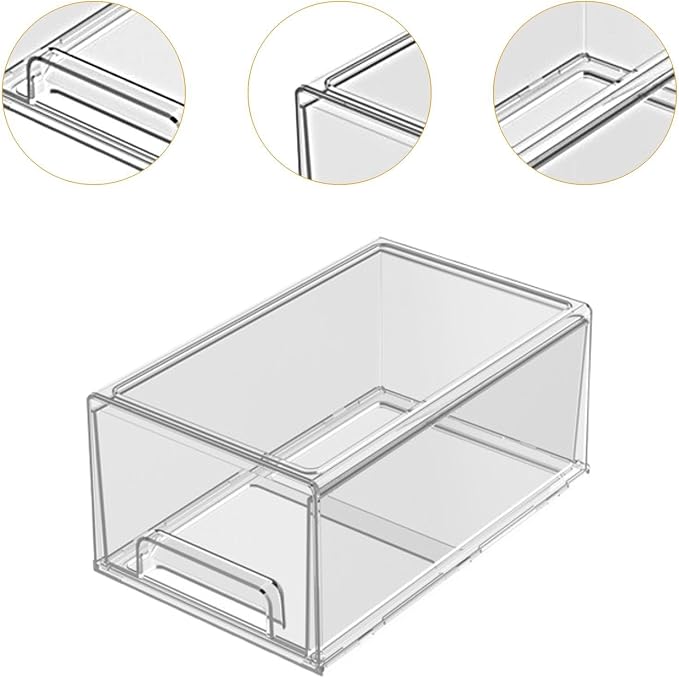 Clear Stackable Storage Drawer Clear Stackable Storage Bin for Hair Accessories