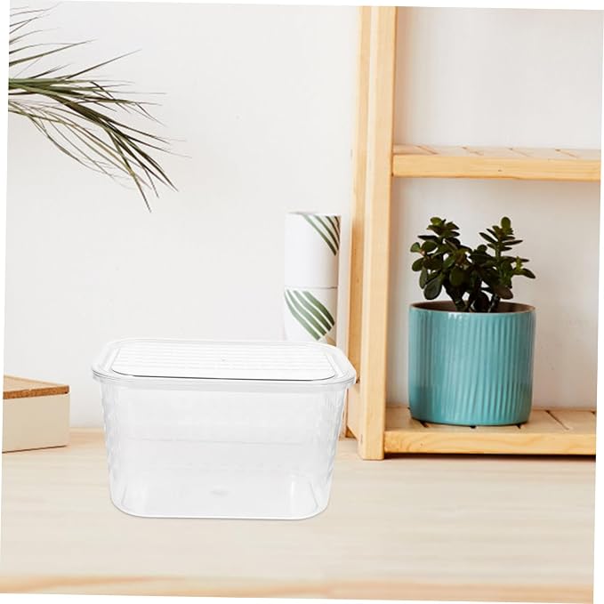 Uonlytech Clear Desktop Book Storage Container with Lid Pet Organizer Box for Makeup Clothes and More for Home and Office Use