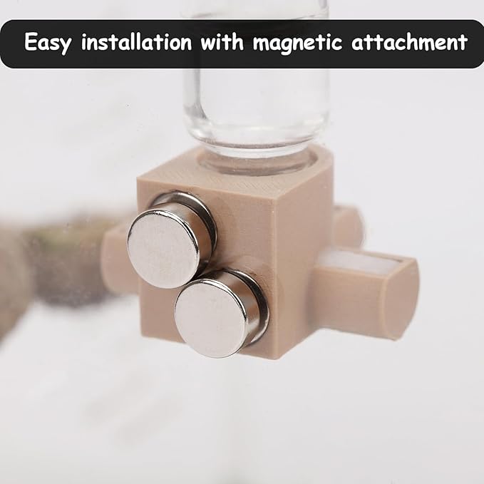 Jumping Spider Water Dispenser, Magnetic Hanging Feeder,Suitable for Jumping Spiders,Tarantulas, Praying Mantises,Arboreal Animals, and Other Small Animal Enclosure Accessories,5ML (White)