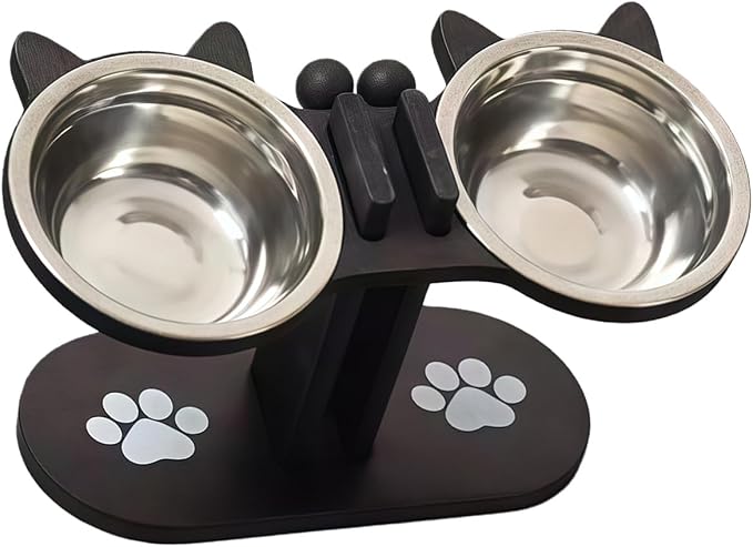 Pet Food Bowl Water Dispenser Adjustable Stand Elevated Feeder Bowl for Dry Food Treats Watering Feeding Device Adjustable Dog Feeder