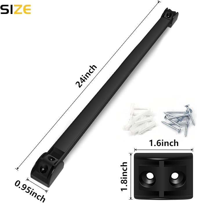 DGSL Heavy Duty Magnetic Tool Holder, 5 Pack 24" Wall Mount Organizer | Space-saving Magnetic Strip, Magnetic Knife Holder, Screwdrivers, Wrenches, Pliers, Garage and kitchen Organization