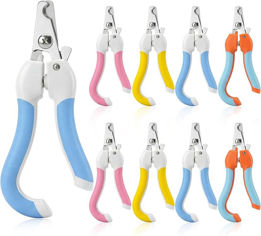 9 Pcs Small Dog Nail Clippers Bulk with Safety Guard to Avoid Over-Cutting Pet Nail Claw Grooming Pet Cutter Toenail Trimmer for Small Medium Dogs Nails Home Grooming(Fresh)