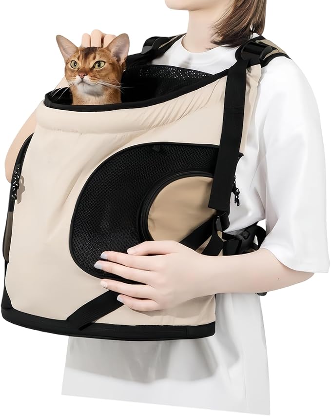Travel Pet Carriers Bag with Adjustable Strap Breathable Chest Bag for Daily Walking Cats Small Dog Front Carrying Bags