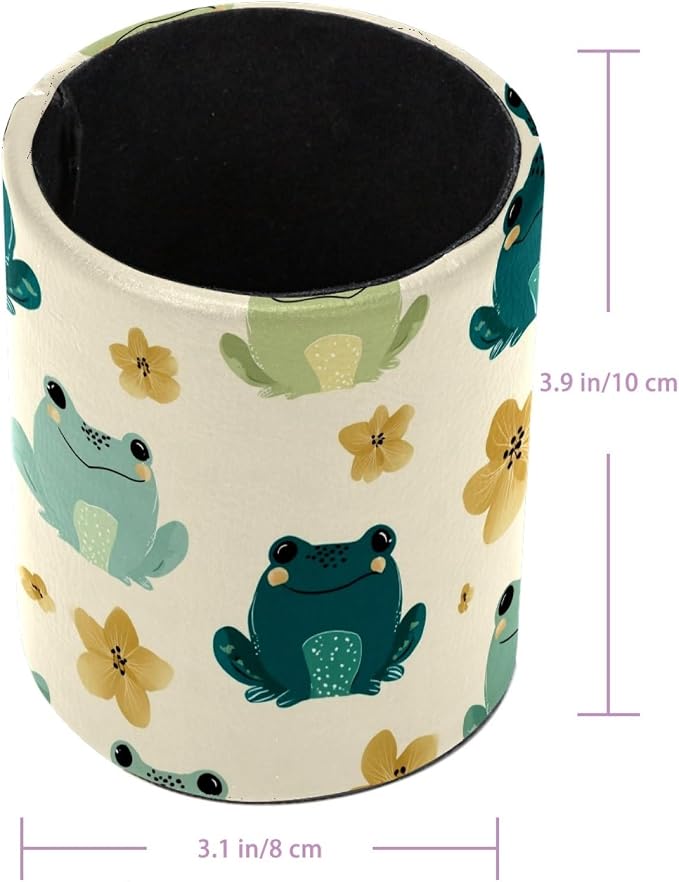 Frogs Pen Holder, Pencil Cup Marker Brush Holder Desk Storage Case, Desktop Organizer for School Office Home Supplies